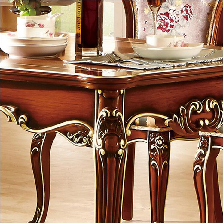 Antique Style Italian Dining Table 100 Solid Wood Italy Style Luxury Dining Table Set P10298