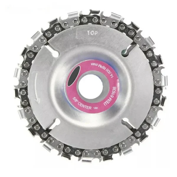 Angle Grinder Disc Saw Blade Chain Disc Woodworking Saw Disc with 4 inch and Fine 22 Teeth Stainless Steel Grinder Blades - Image 2